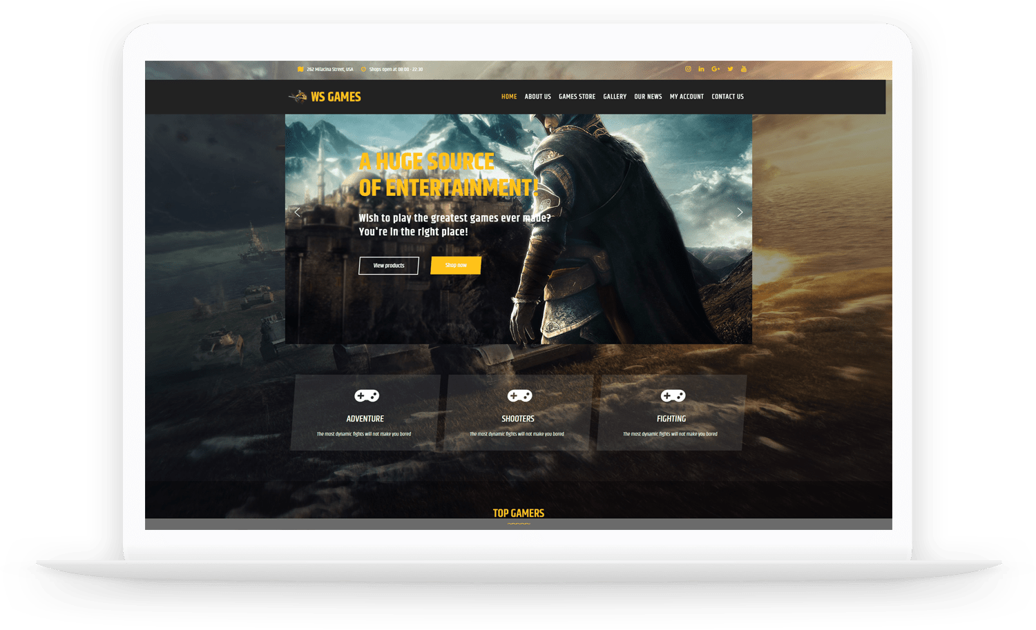 Gaming Store Website Template