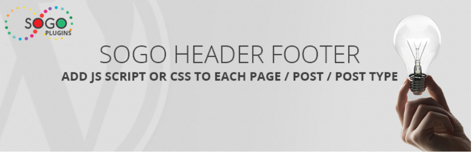 Sogo Add Script To Individual Pages Header Footer