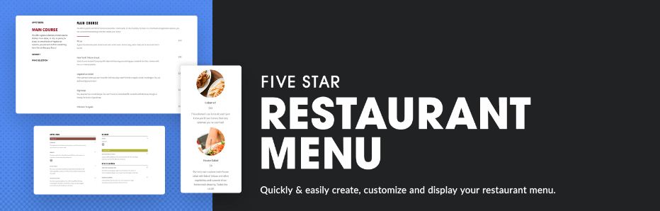 Five Star Restaurant Menu