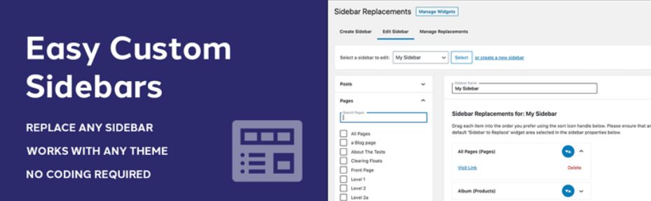 Easy Custom Sidebars