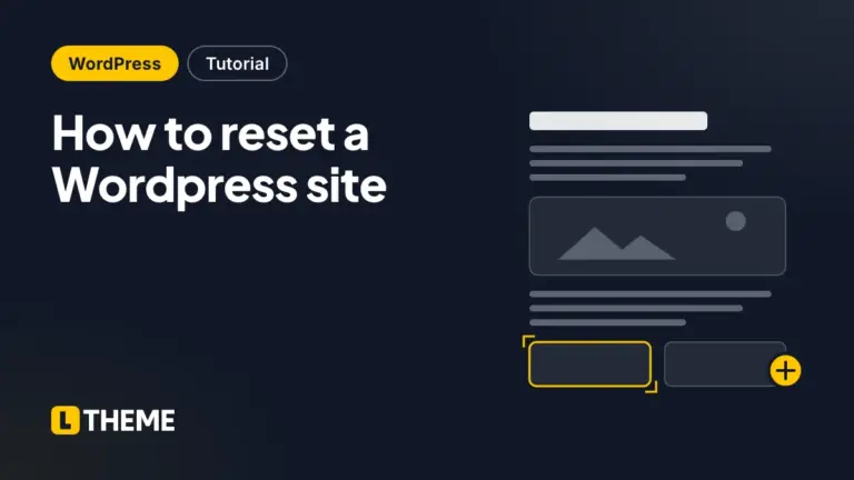 How to reset a WordPress site