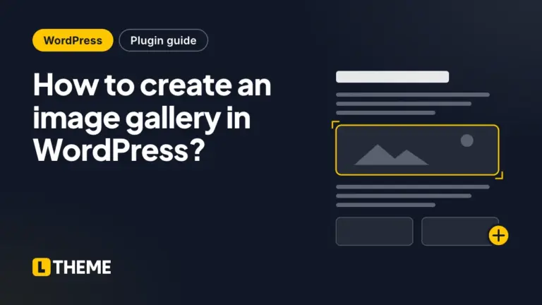 How to create an image gallery in WordPress?
