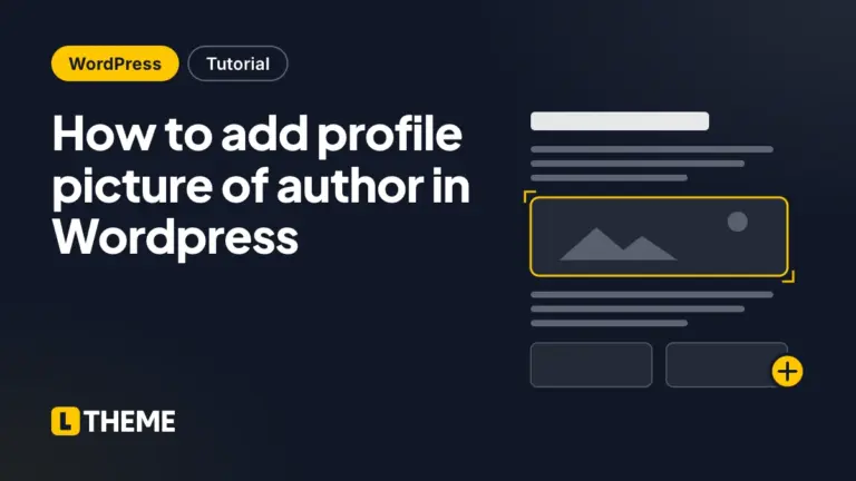 How to add profile picture of author in WordPress
