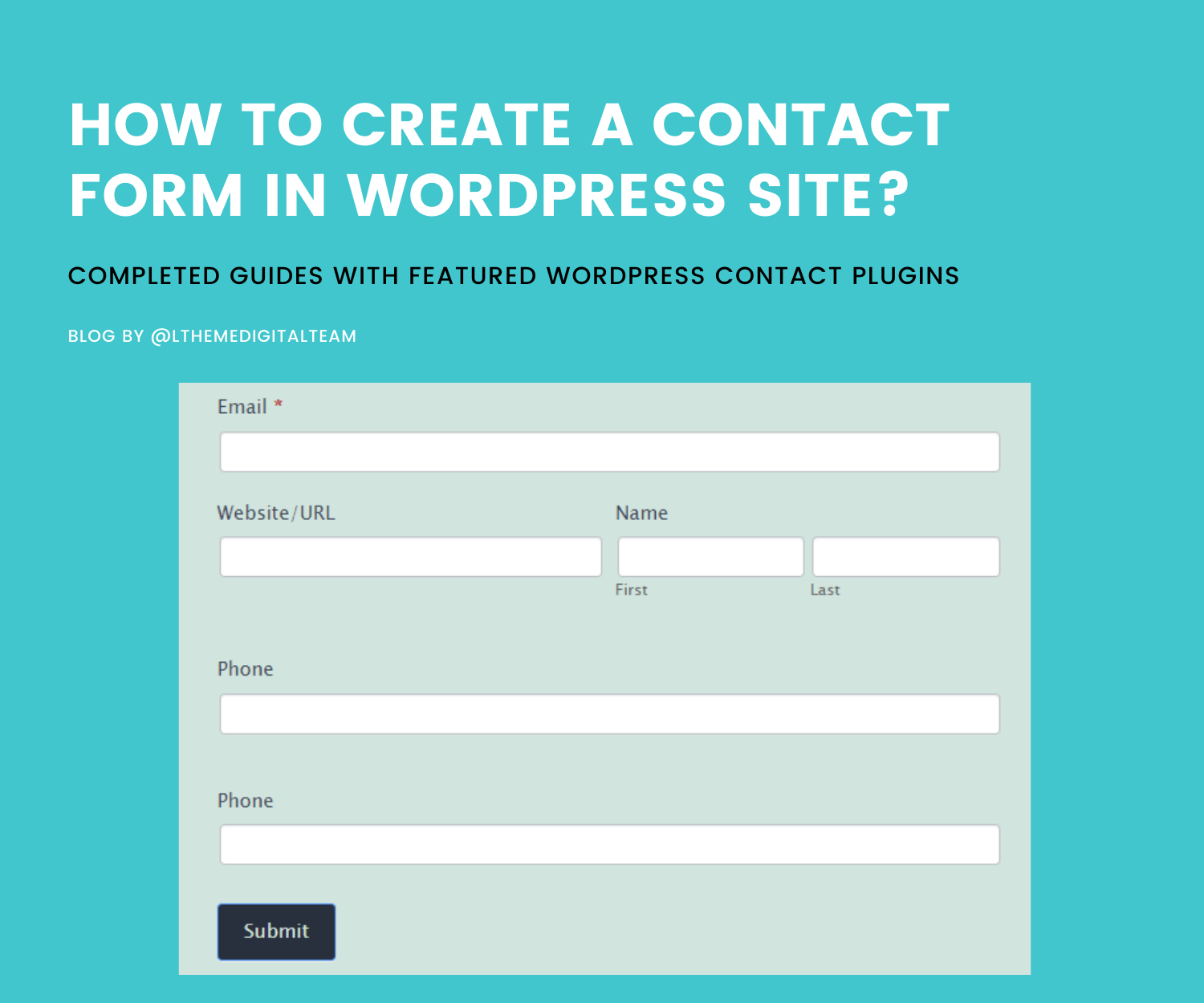 How to create a contact form in WordPress sites?