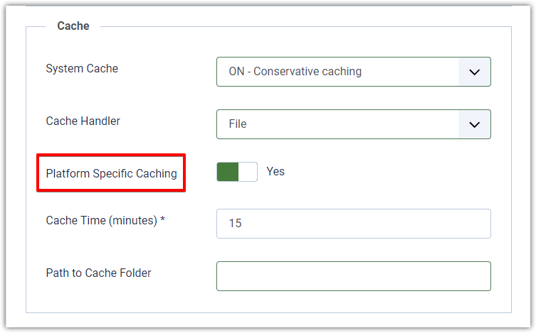 Joomla 4 - Caching - Platform Specific Caching