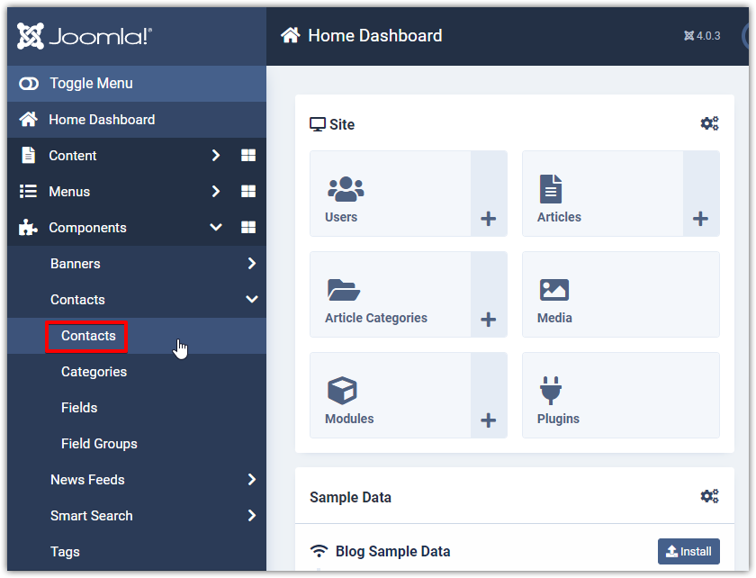 Joomla 4 - Contact Component - Access Contact Component