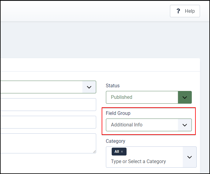 Joomla 4 - Contact Custom Fields - Fields - Select Field Group