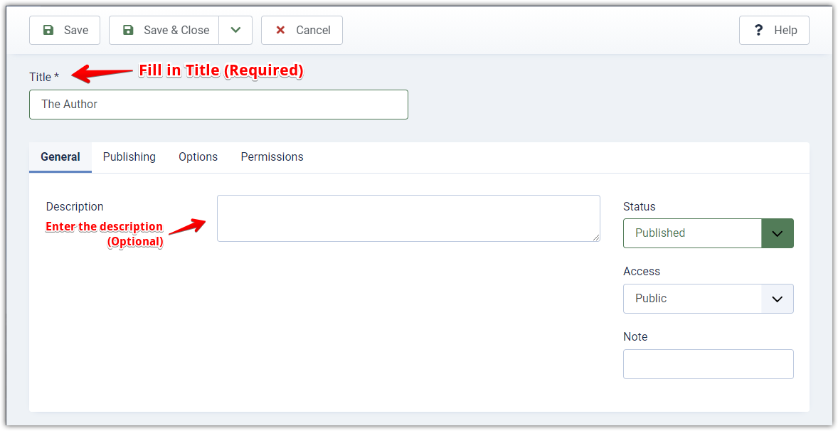 Joomla 4 - New Custom Field Group - Fill In Information