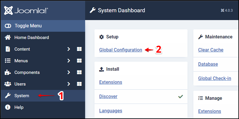 Joomla 4 - Remove Index.php - System - Global Configuration