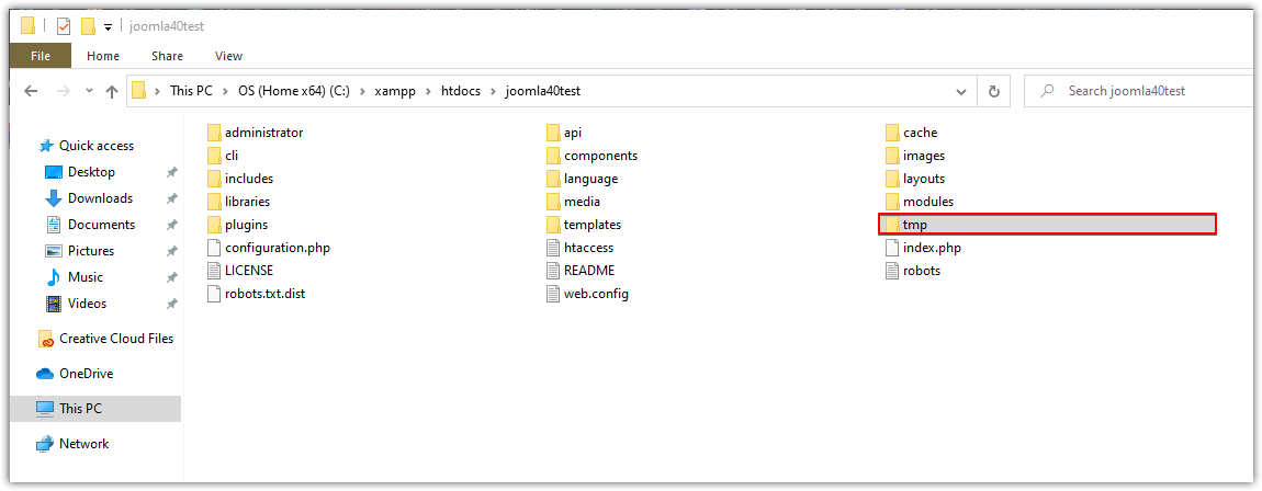 Joomla 4 - Temp Folder - Default Directory