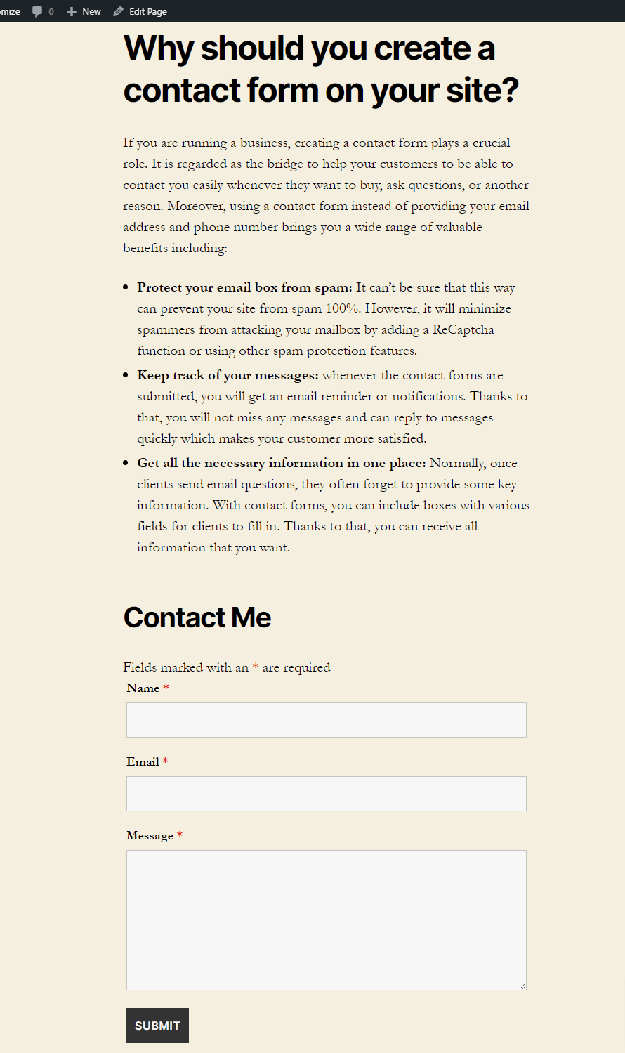 Create A Contact Form On Wordpress 8