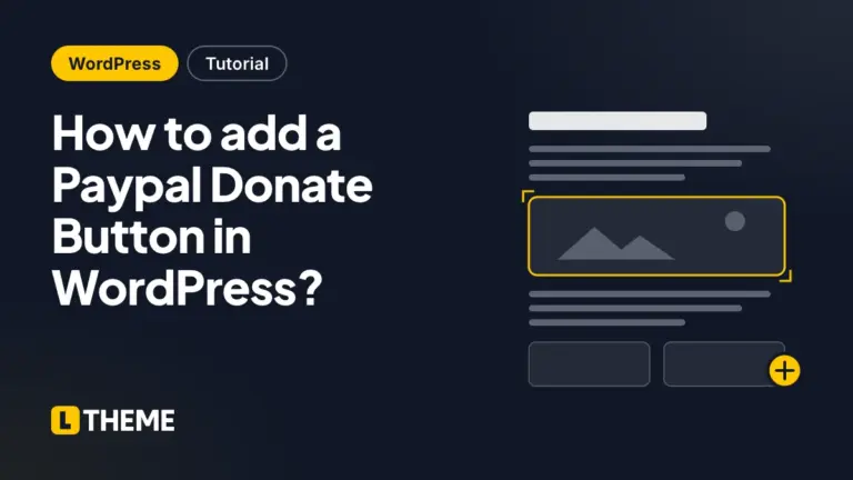 How to add a Paypal Donate Button in WordPress?