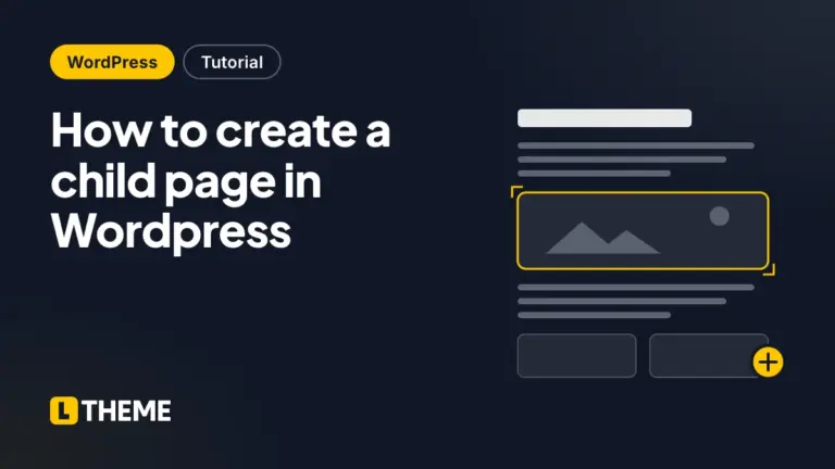 How to create a child page in WordPress