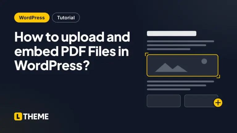 How to upload and embed PDF Files in WordPress?
