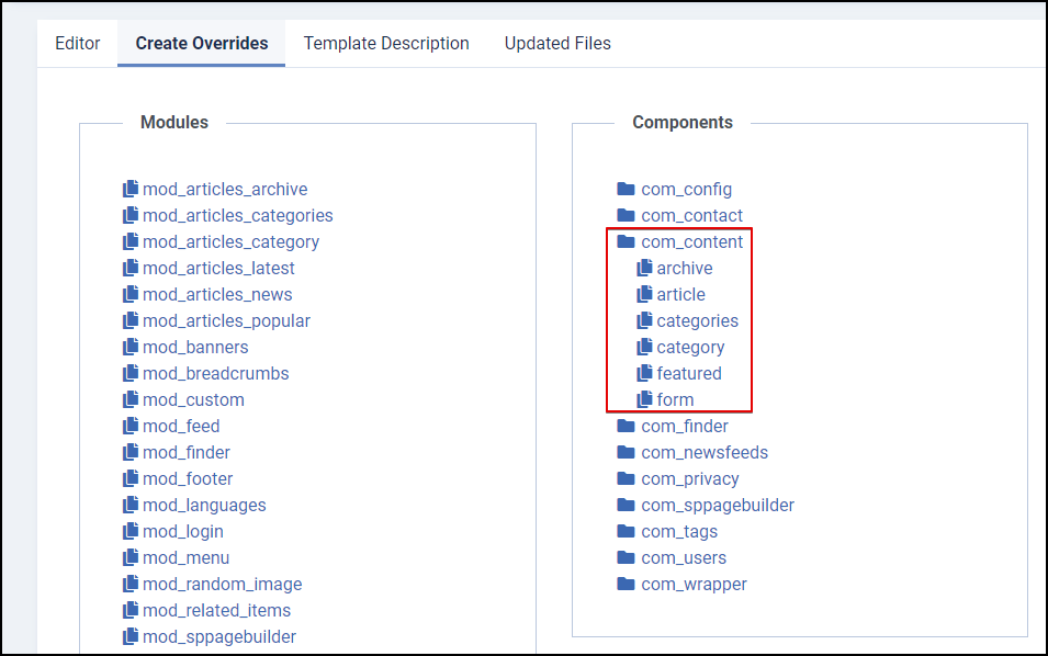 Joomla 4 - Create Overrides - Com_Content