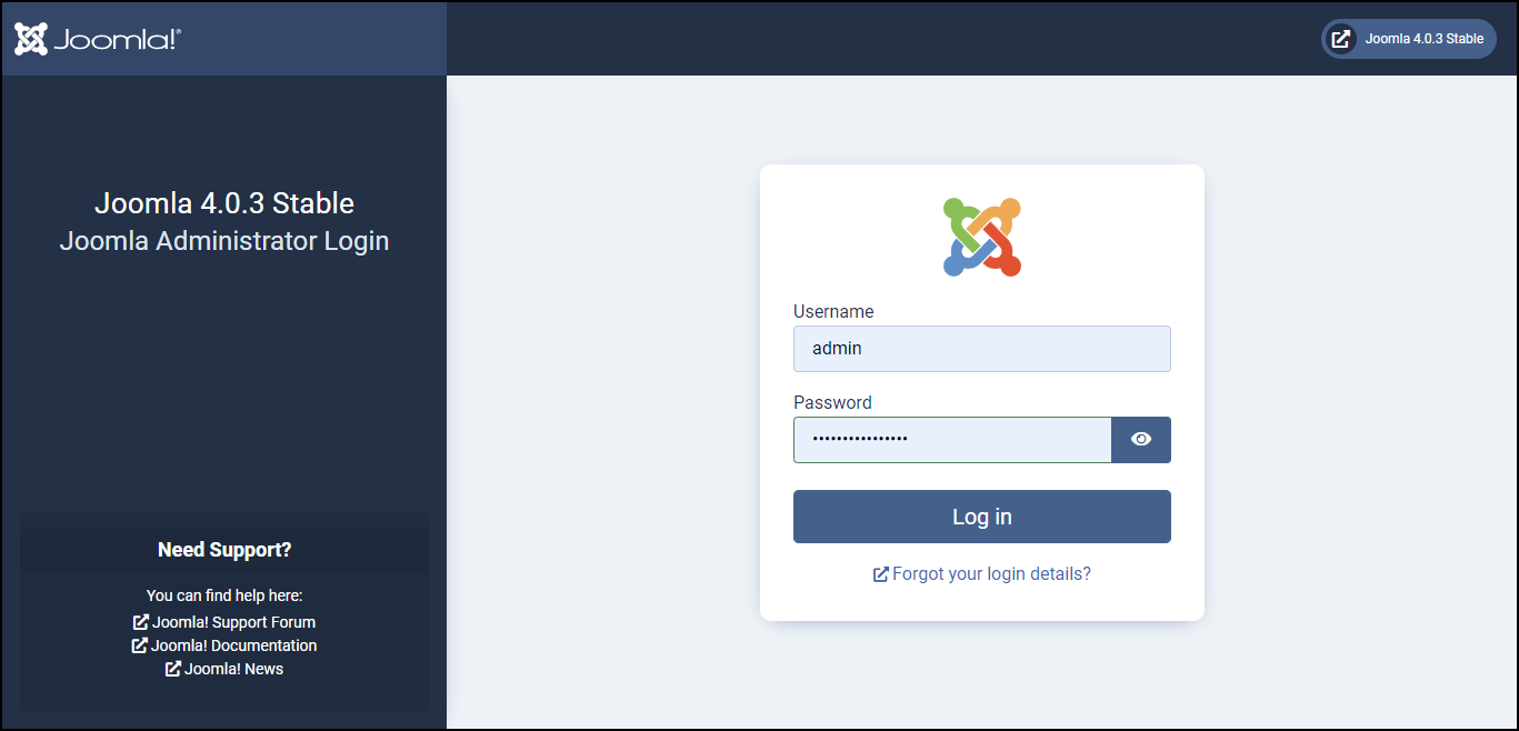 Joomla Login