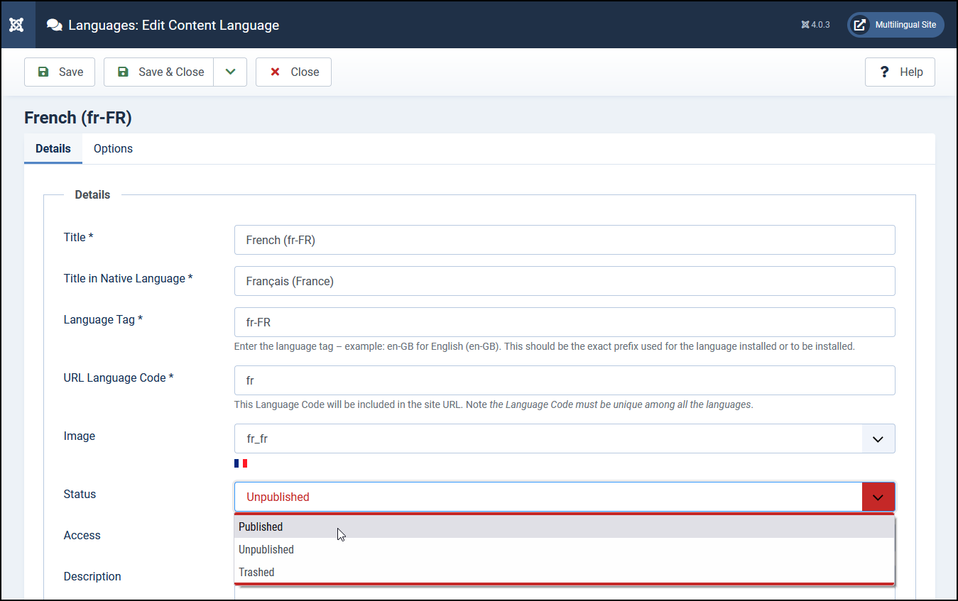 Joomla 4 - Multilingual Website - Edit Content Language