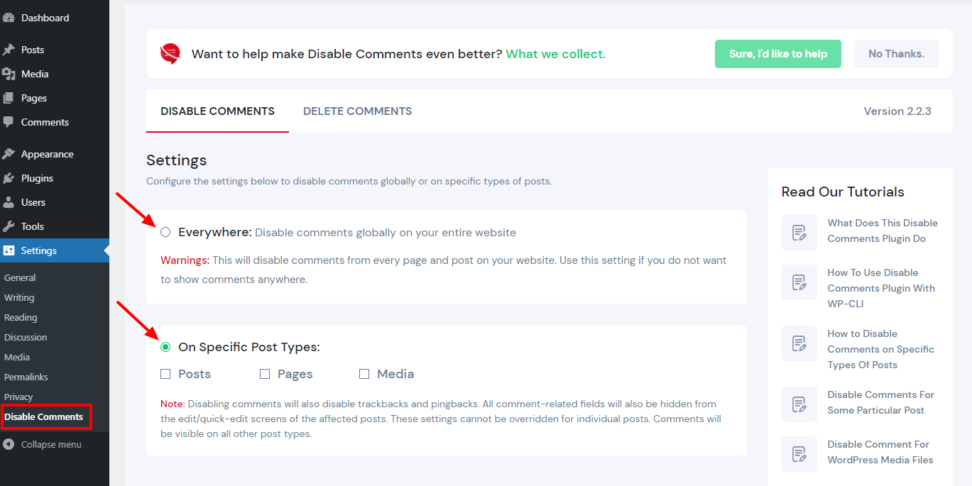 Disable Comments In Wordpress 6