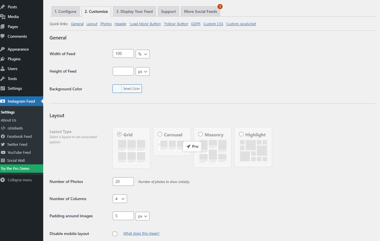 Add Instagram Feed In Wordpress 1