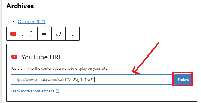 Embed Videos In Wordpress 1