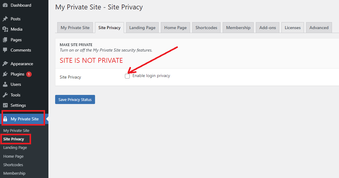 Make Your Wordpress Site Private 3