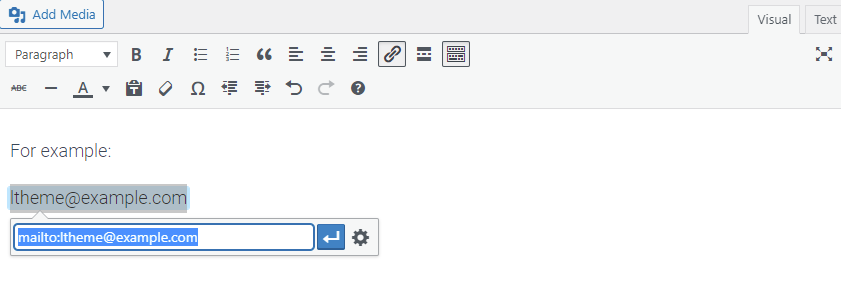 Link To An Email Address In Wordpress 2