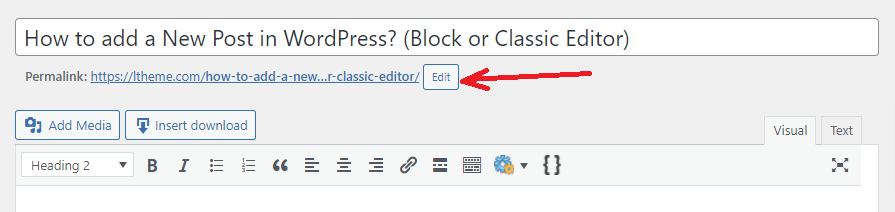 Add A New Post In Wordpress 1
