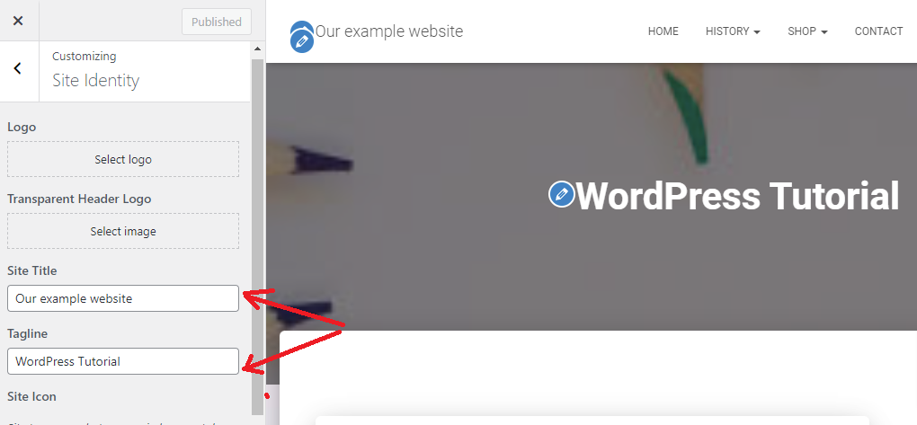 Change The Wordpress Site Title And Tagline 1