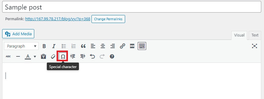 Add Special Characters In Wordpress 4