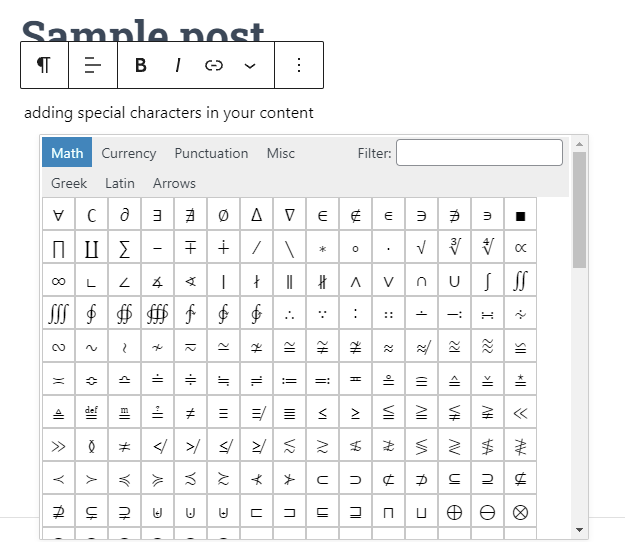 Add Special Characters In Wordpress 2