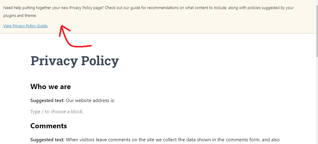 Create A Privacy Policy In Wordpress 3