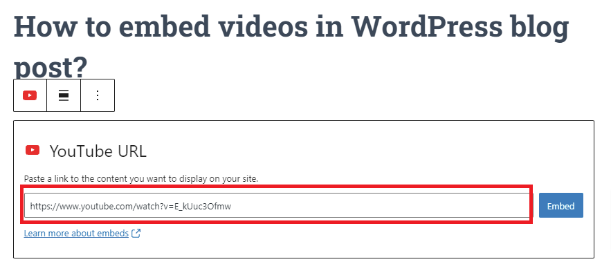 Embed Videos In Wordpress 3