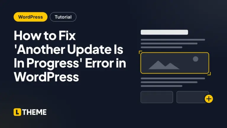 How to Fix ‘Another Update Is In Progress’ Error in WordPress