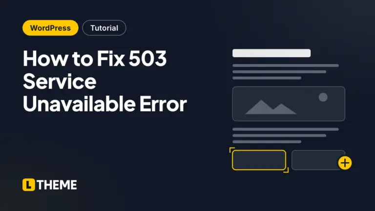 How to Fix 503 Service Unavailable Error