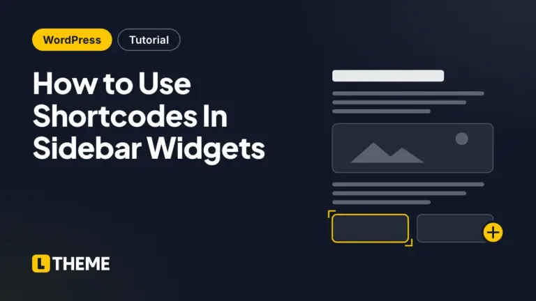 How to Use Shortcodes In Sidebar Widgets