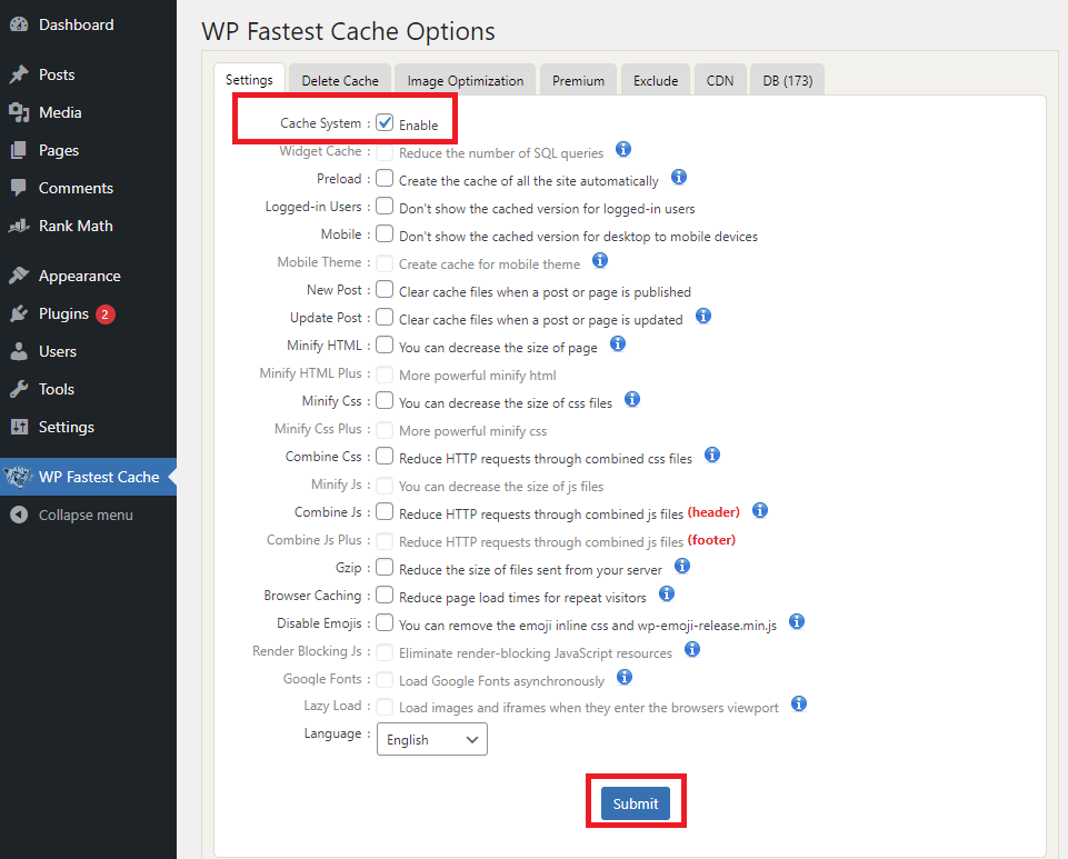 Clear Your Cache In Wordpress 1