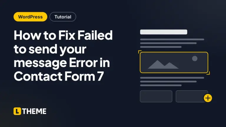 How to Fix Failed to send your message Error in Contact Form 7