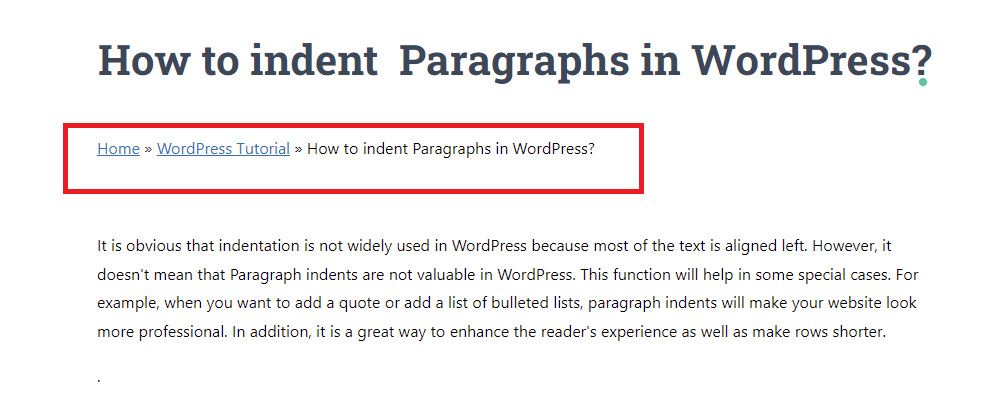 Breadcrumbs To Your Wordpress Site