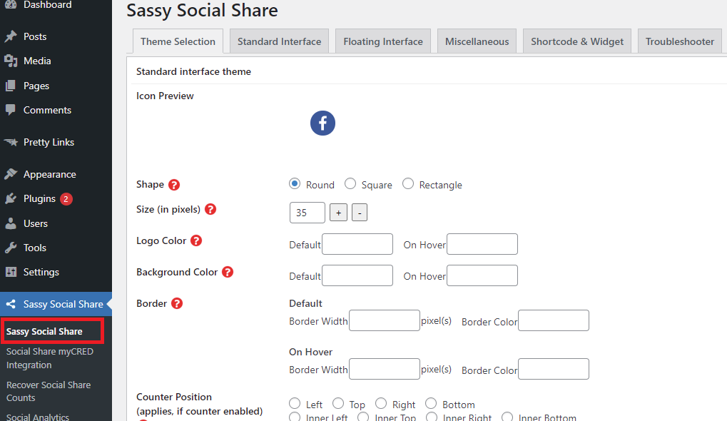 Add Social Share Buttons In Wordpress 1 1