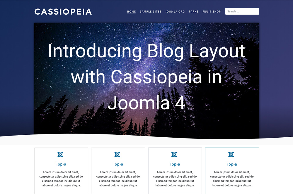 Introducing Blog Layout with Cassiopeia in Joomla 4