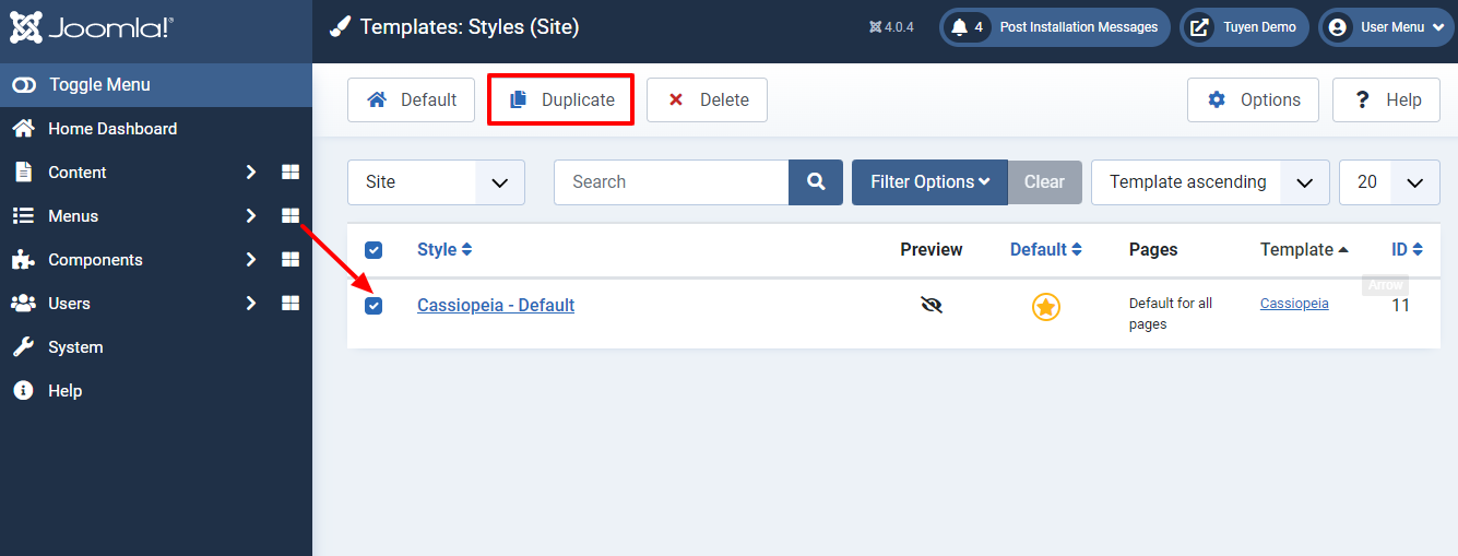 Cassiopeia Default Template In Joomla 4-2