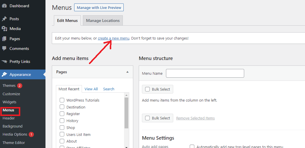 Create A Drop Down Menu In Wordpress 5 1