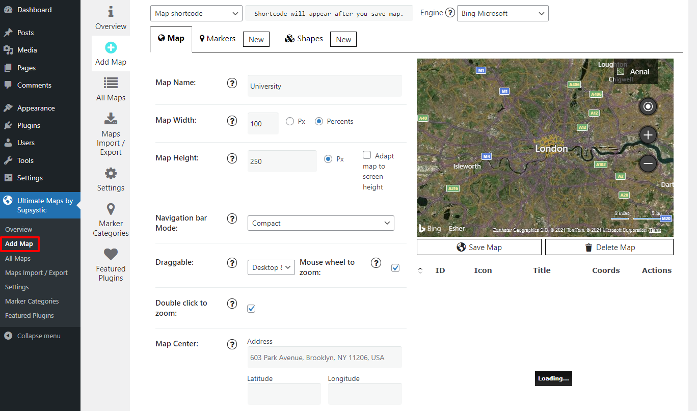 Embed Bing Maps In Wordpress 13
