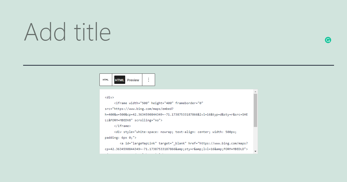 Embed Bing Maps In Wordpress 5