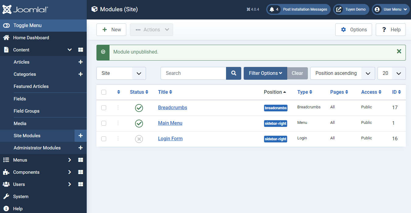 Remove The Login Form In Joomla 4-3