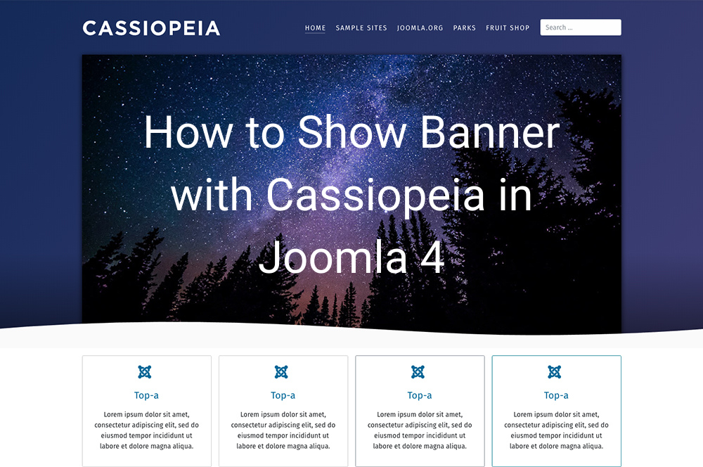 How to Show Banner with Cassiopeia in Joomla 4