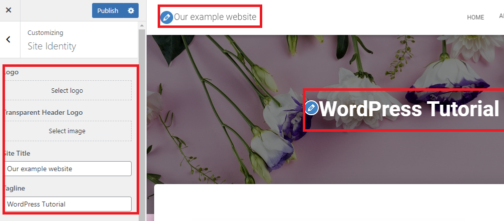 Wordpress Theme Customizer