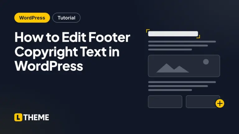 How to Edit Footer Copyright Text in WordPress