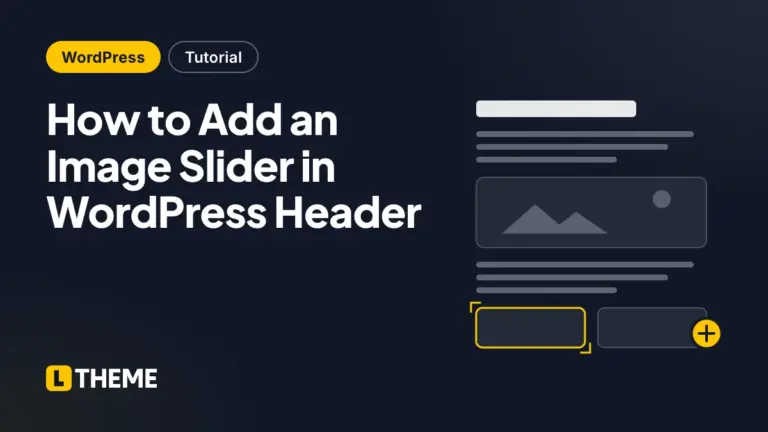 How to Add an Image Slider in WordPress Header