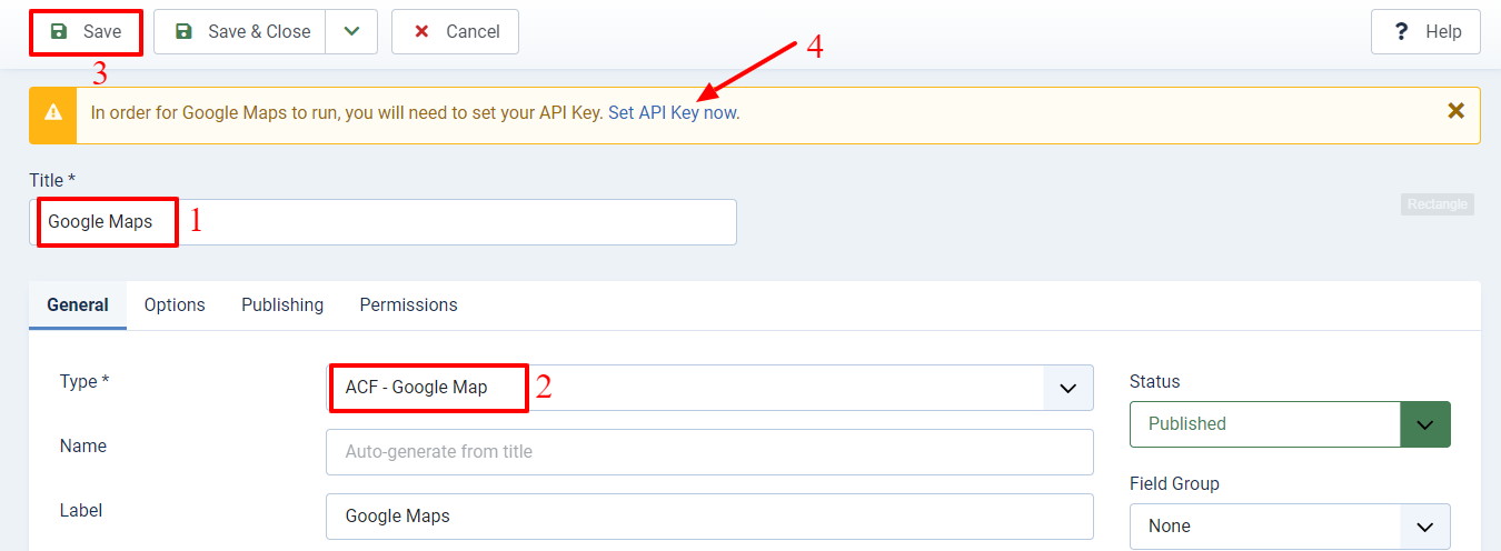 Add Google Map To Joomla 4-14